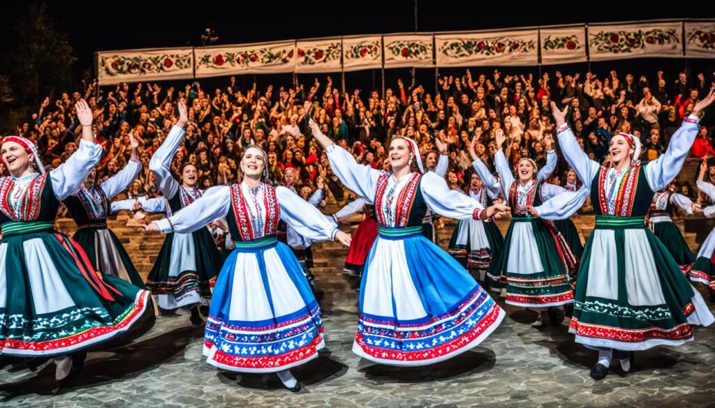 Traditional Bulgarian music and dance performances in Veliko Tarnovo Traditional Bulgarian music and dance performances in Veliko Tarnovo