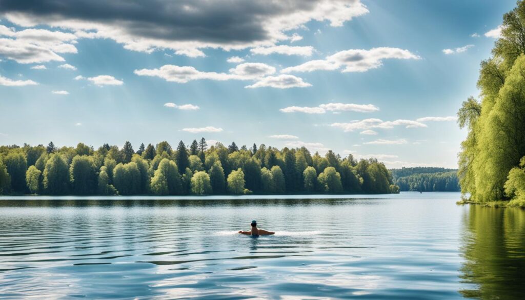 Trakai open water swimming Trakai open water swimming