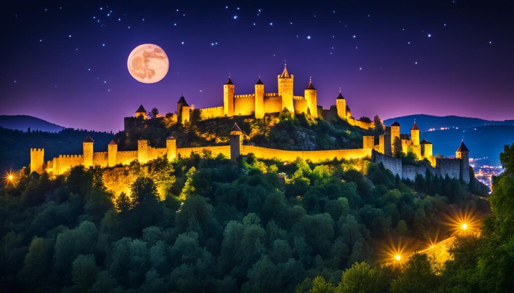 Tsarevets Fortress Illumination Tsarevets Fortress Illumination