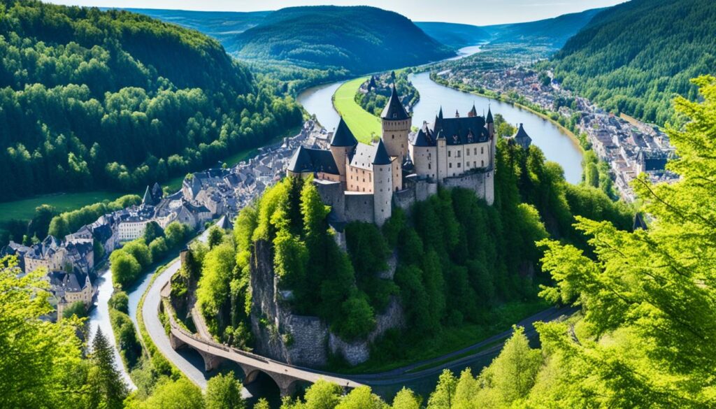 Vianden Castle Panorama Location Vianden Castle Panorama Location
