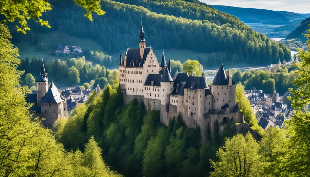 Vianden Castle scenic lookout Vianden Castle scenic lookout
