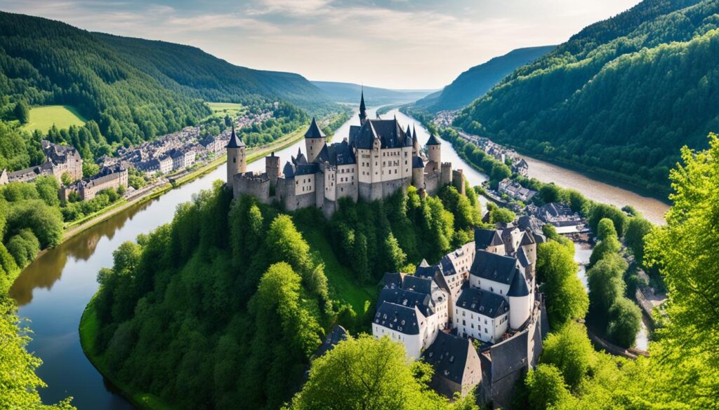 Vianden Castle scenic lookout Vianden Castle scenic lookout