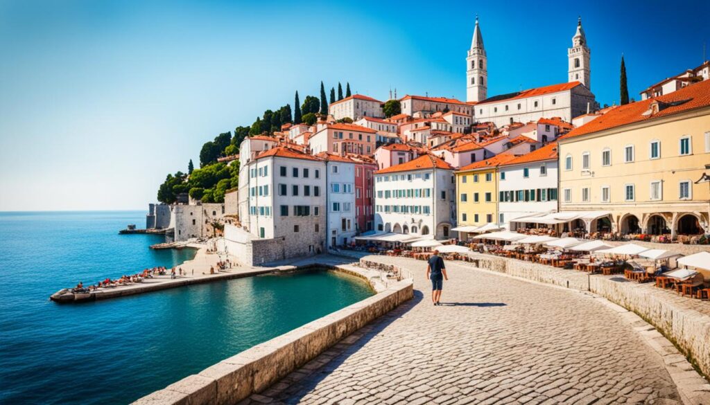 Walking in Piran Walking in Piran