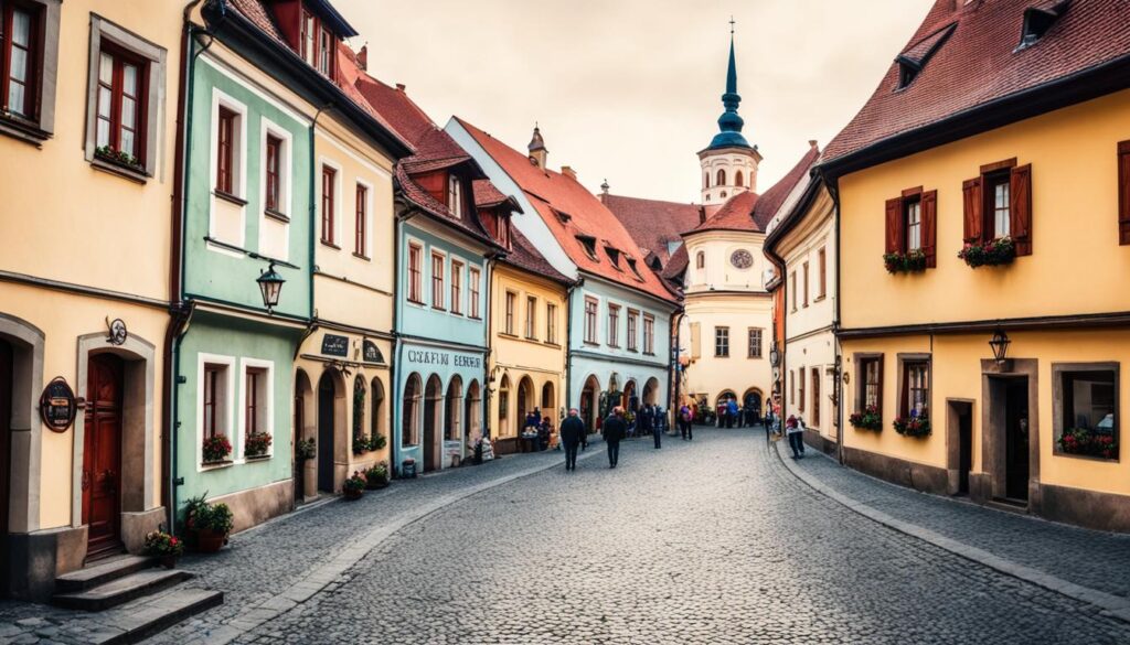 Walking through Sibiu's medieval streets Walking through Sibiu's medieval streets
