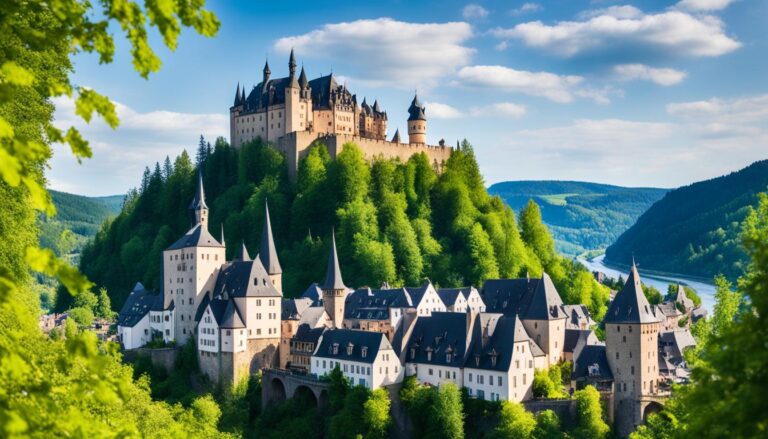 Where can I find the best view of Vianden Castle?