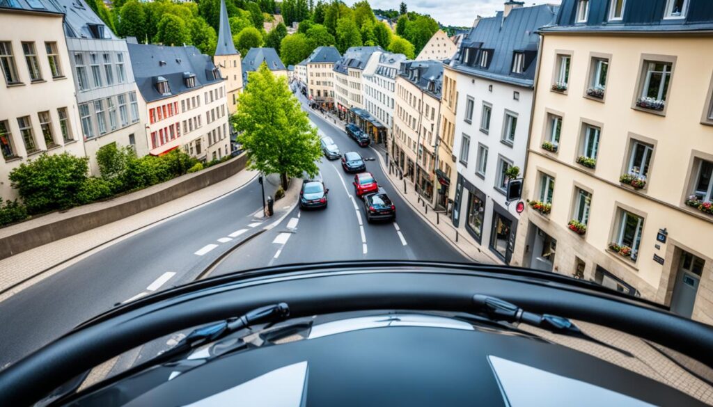 driving in Luxembourg City driving in Luxembourg City