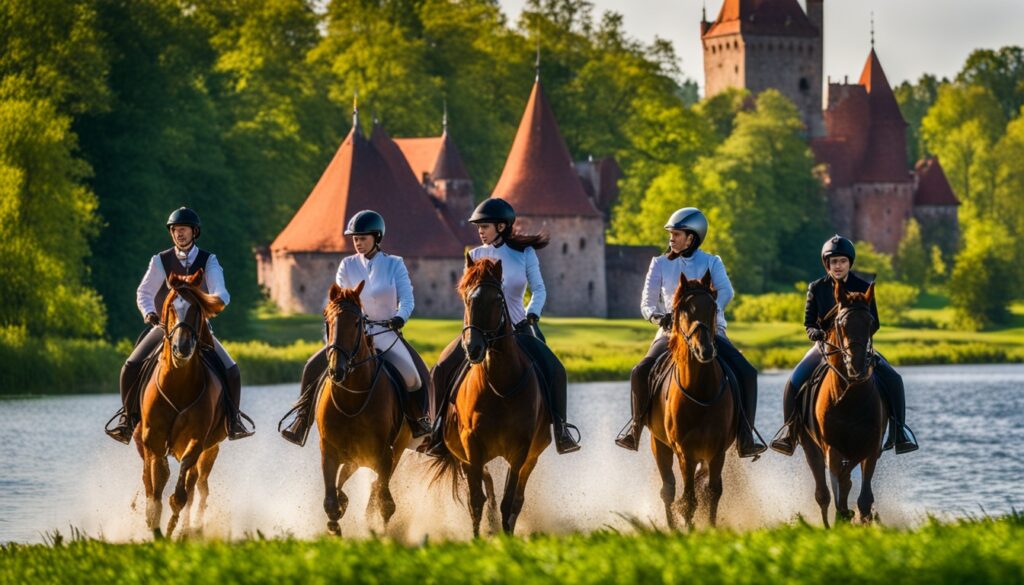 horse riding in Trakai horse riding in Trakai