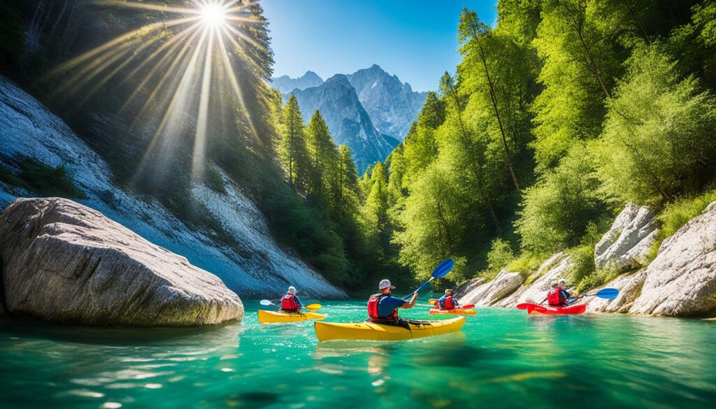 kayaking in Triglav National Park kayaking in Triglav National Park
