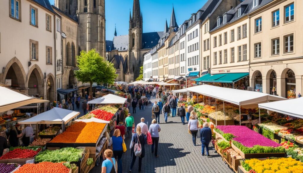 outdoor market Luxembourg outdoor market Luxembourg