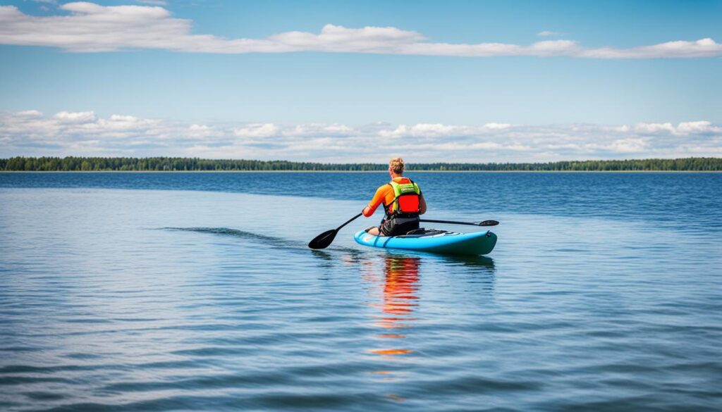 paddleboarding in Pärnu Bay paddleboarding in Pärnu Bay