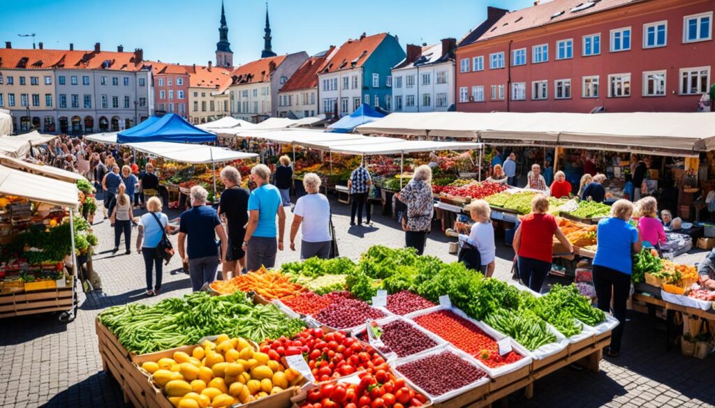 vibrant atmosphere at Liepaja outdoor markets vibrant atmosphere at Liepaja outdoor markets