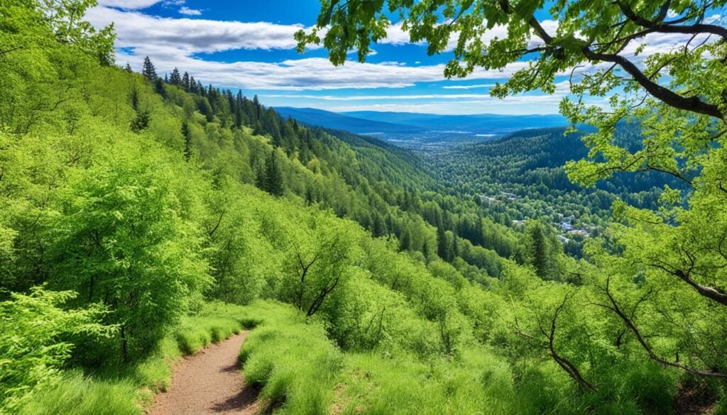 Ashland hiking trails with beautiful views