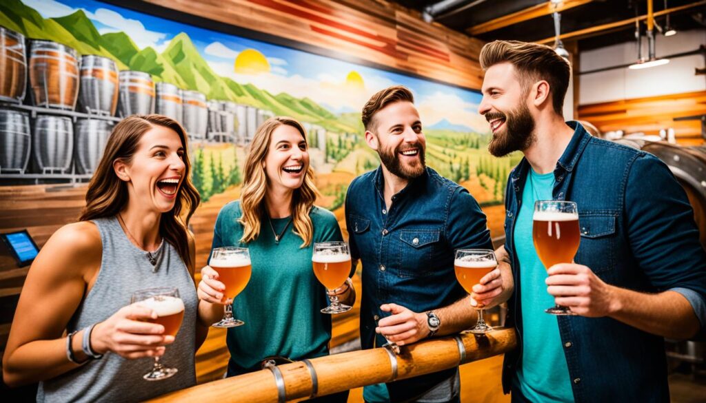 Bend brewery tour showcasing local craft beers