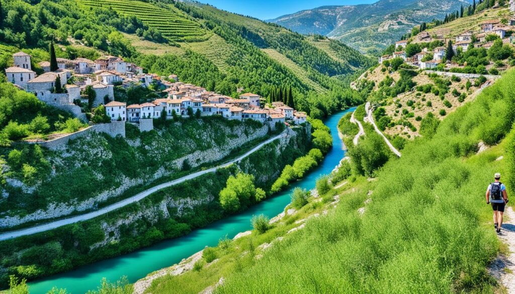 Berat hiking trails and viewpoints near the city Berat hiking trails and viewpoints near the city