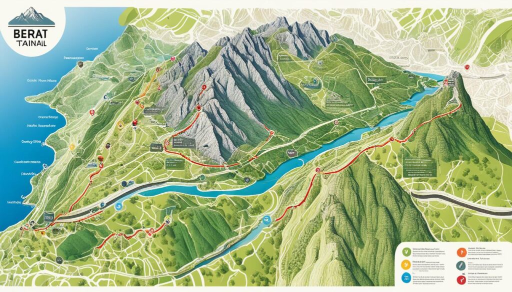 Berat trail map Berat trail map