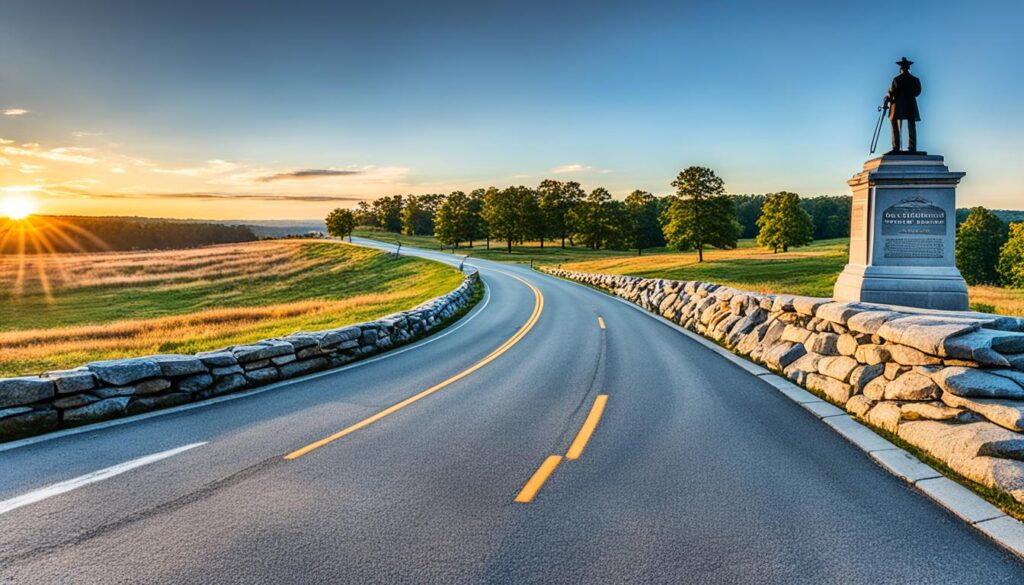 Best driving route in Gettysburg National Military Park Best driving route in Gettysburg National Military Park