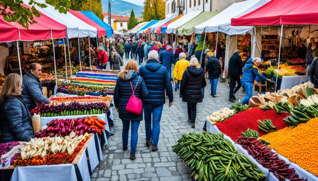 Bitola market vendors