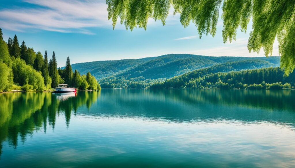 Boating on Lake Ada Ciganlija Boating on Lake Ada Ciganlija