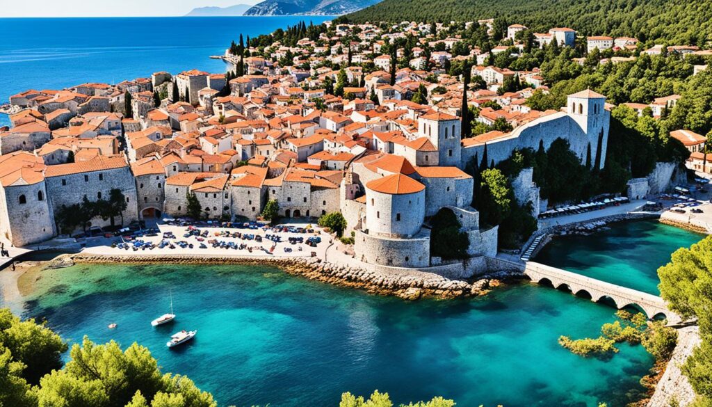 Budva Old Town walking map Budva Old Town walking map