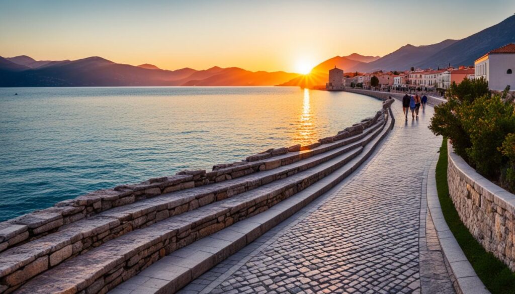 Budva seaside promenade Budva seaside promenade