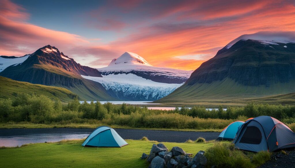 Camping in Skaftafell National Park Vik Camping in Skaftafell National Park Vik
