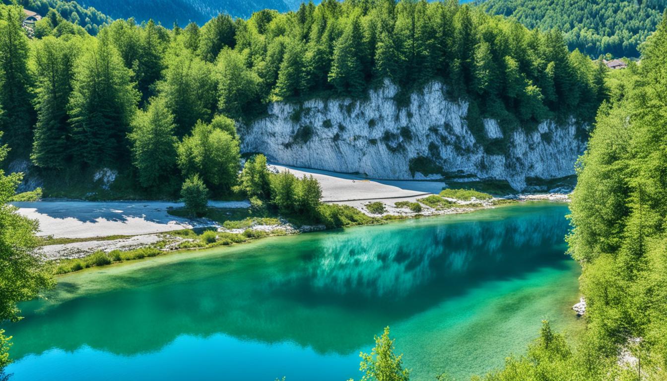 Can you swim in Pliva Lakes near Jajce?