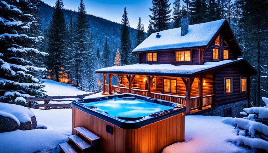 Charming mountain cabins with hot tubs