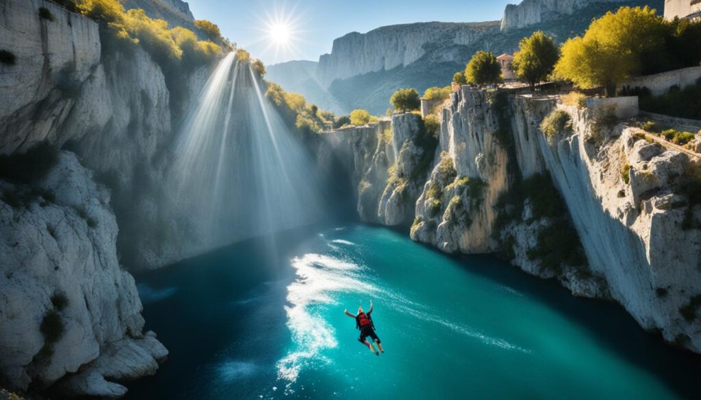 Cliff Jumping in Mostar