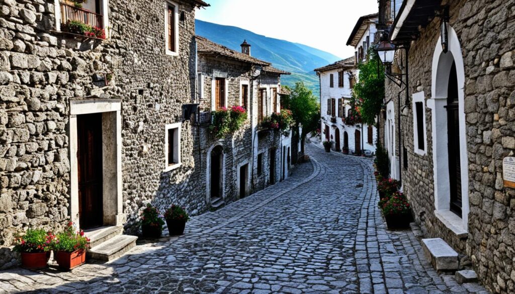 Cobblestone Streets Gjirokaster Cobblestone Streets Gjirokaster
