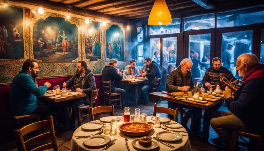 Cozy kafana dining in Serbia Cozy kafana dining in Serbia