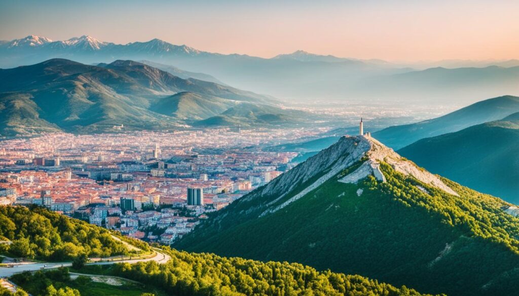 Dajti Mountain peak view Dajti Mountain peak view