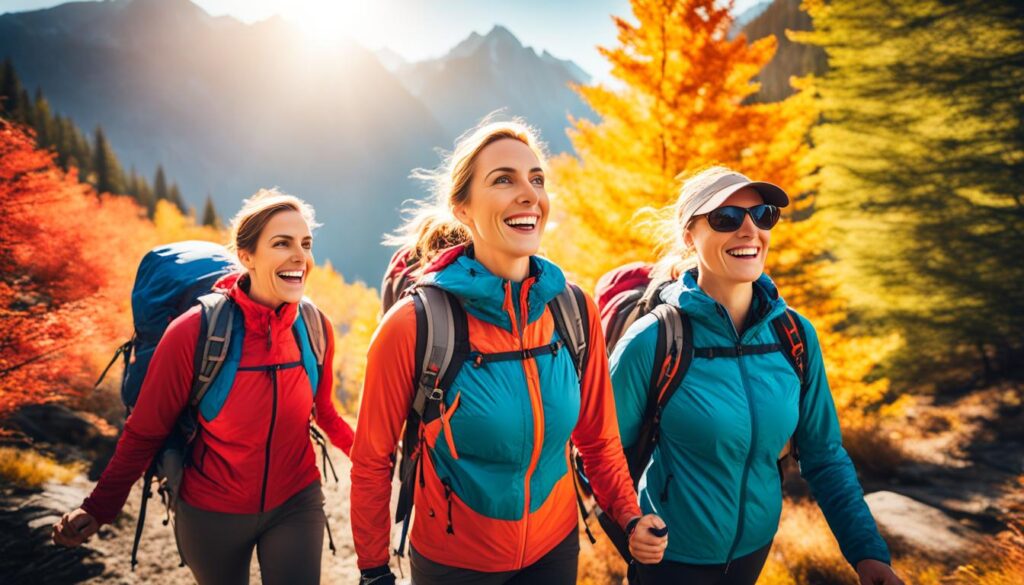 Engaging with nature while hiking Engaging with nature while hiking