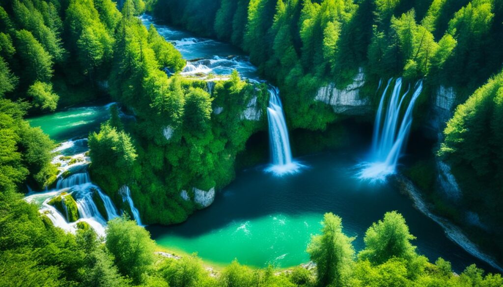 Explore Jajce waterfalls