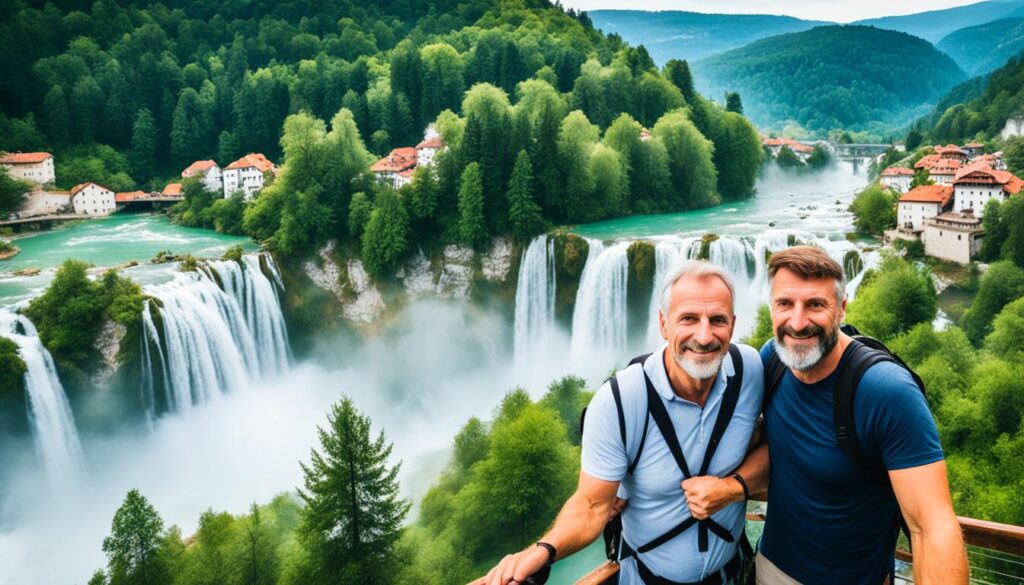 Exploring waterfalls in Jajce Exploring waterfalls in Jajce