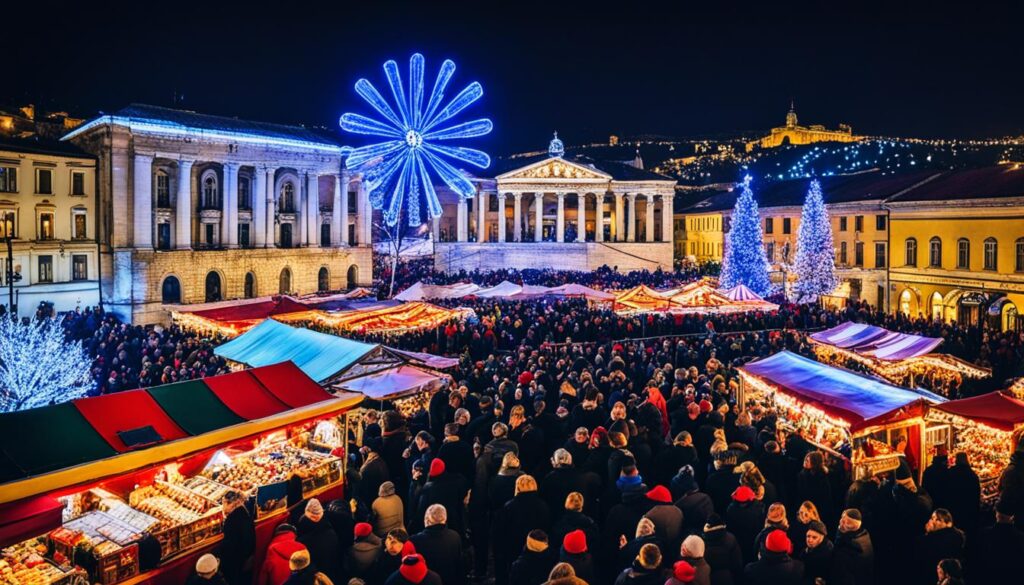 Festive Christmas market Festive Christmas market