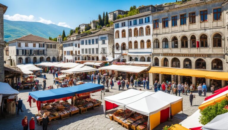 Gjirokaster bazaar shopping