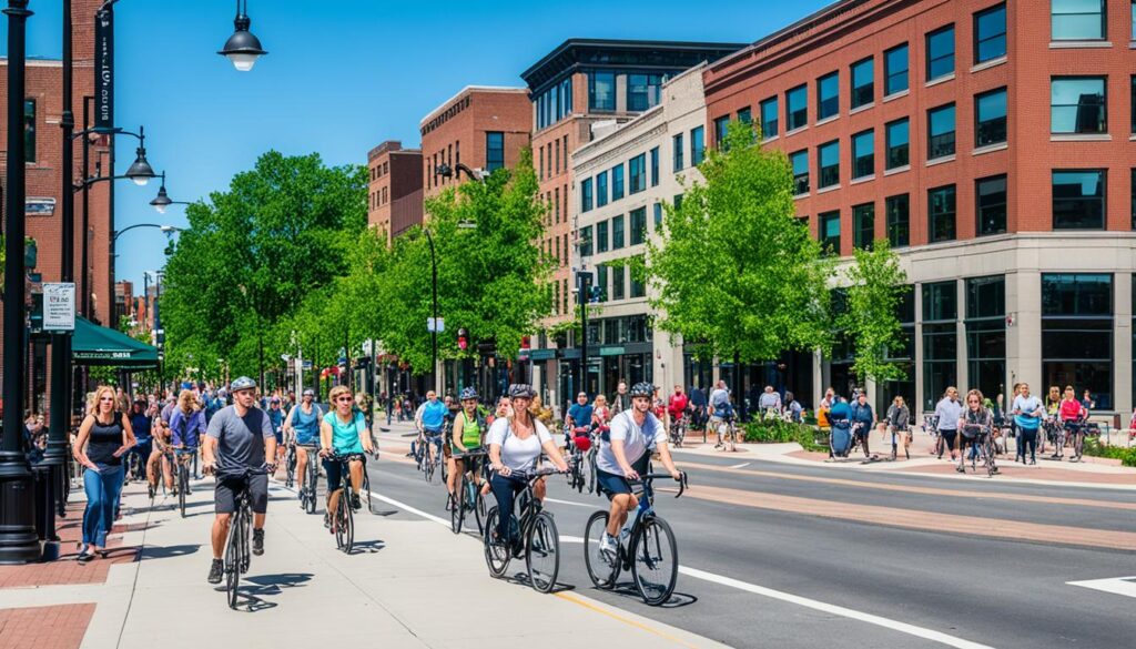 Grand Rapids city planning initiatives for improving walkability