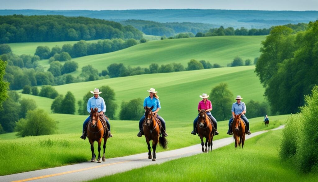 Guided horseboard riding excursions