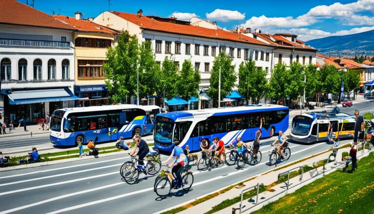 How easy is it to get around Bitola by foot, bike, or public transportation?