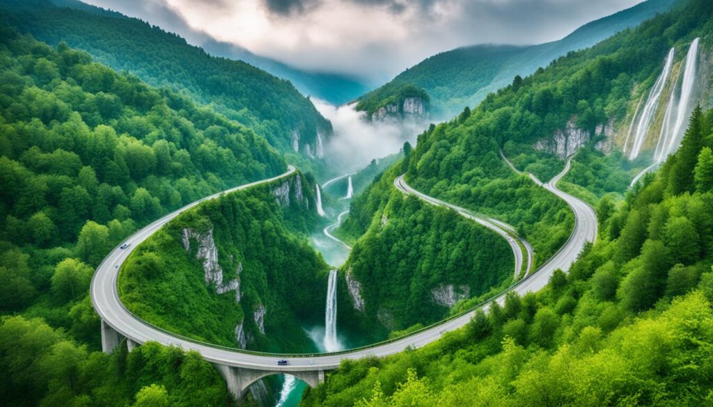 How to get to Jajce waterfall. How to get to Jajce waterfall.