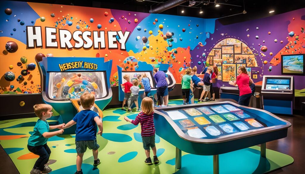 Interactive exhibits at Hershey Story Interactive exhibits at Hershey Story