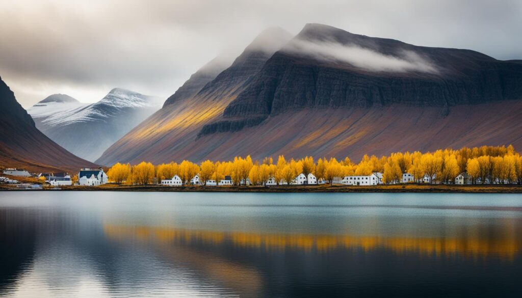 Ísafjörður autumn landscape Ísafjörður autumn landscape