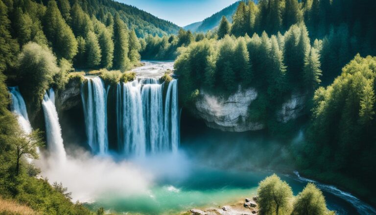 Jajce waterfall entrance