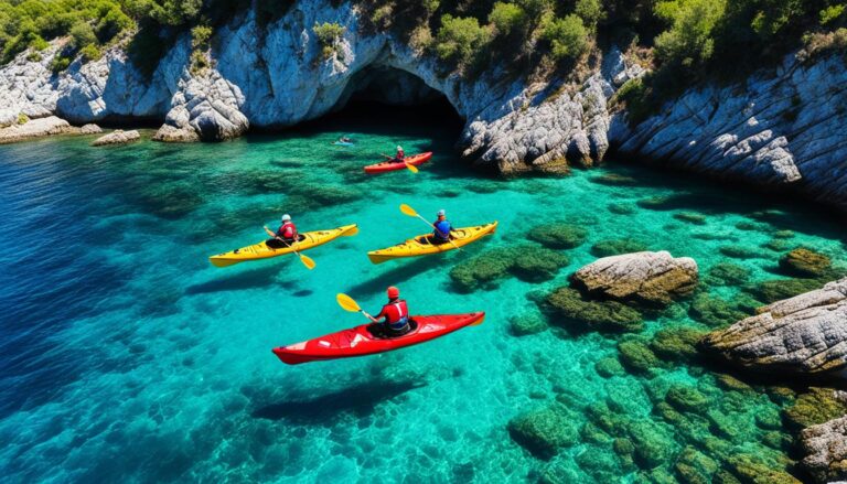 Kayaking adventures along the Lustica Peninsula
