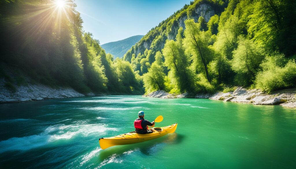 Kayaking on Vrbas River in Banja Luka