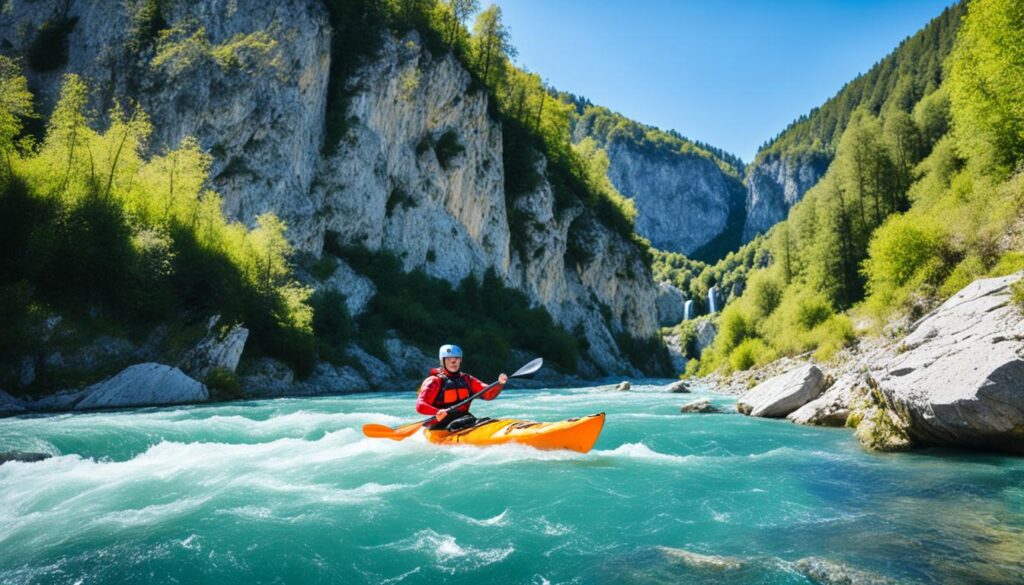 Kayaking on the Vrbas River