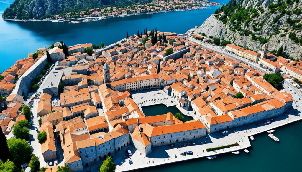 Kotor old town map Kotor old town map
