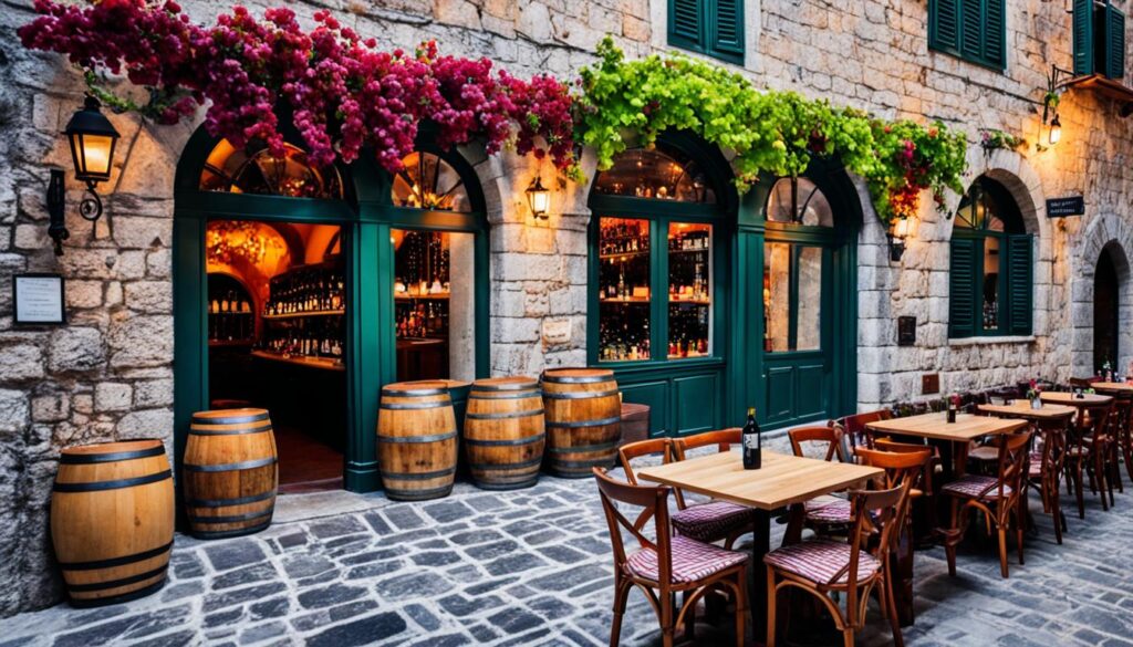 Kotor wine and cocktail scene Kotor wine and cocktail scene