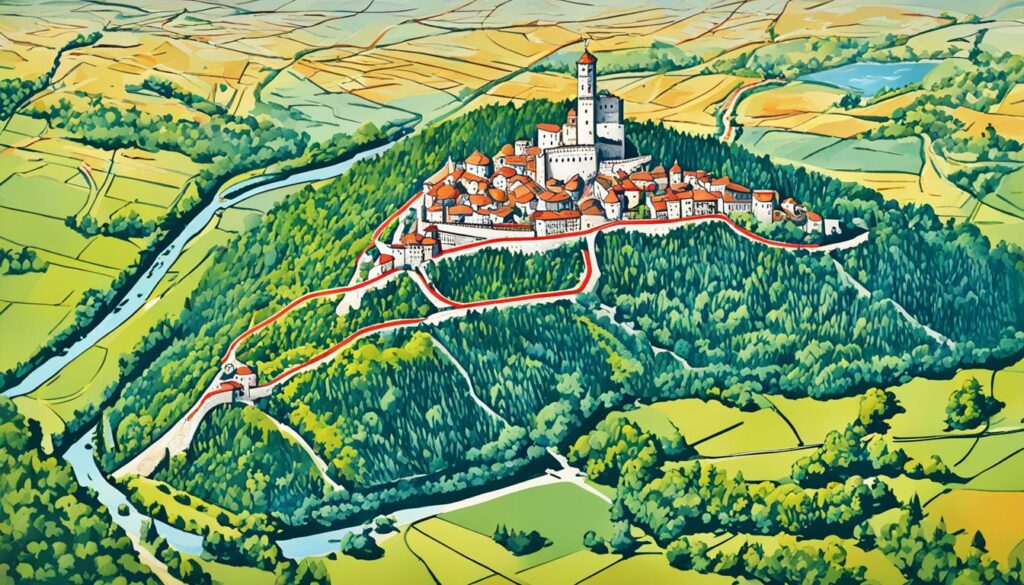 Kragujevac fortress map Kragujevac fortress map