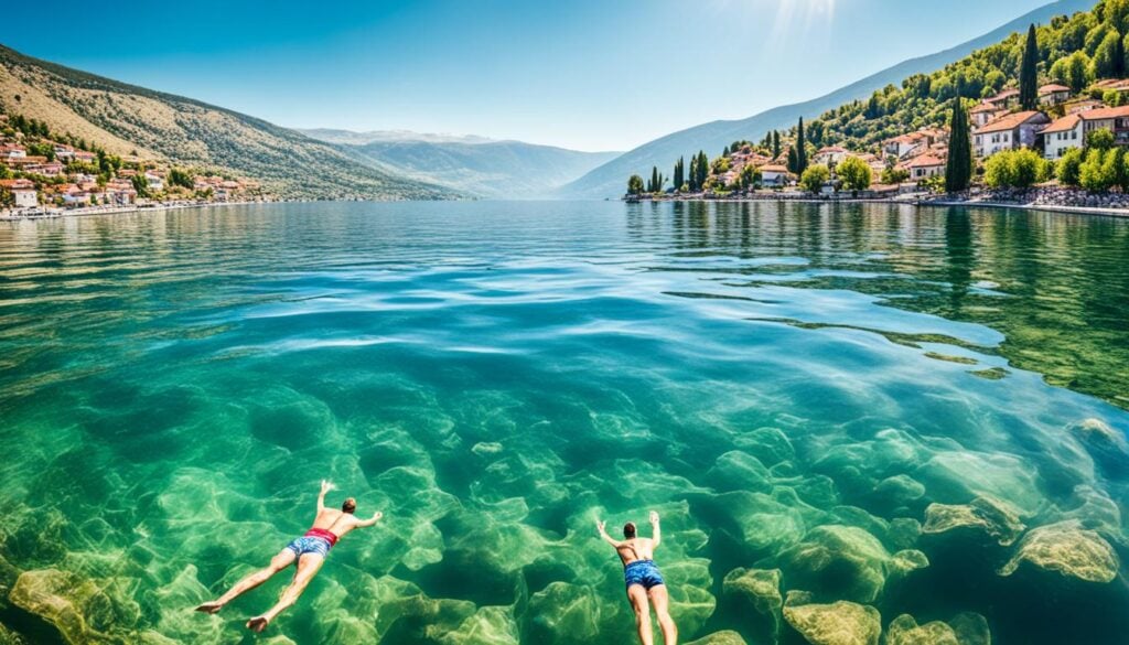 Lake Ohrid swimming